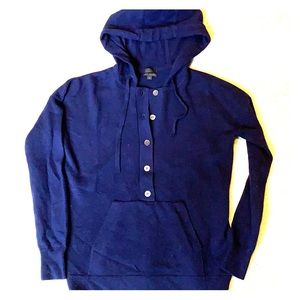 Women’s navy size small j crew cashmere hoodie